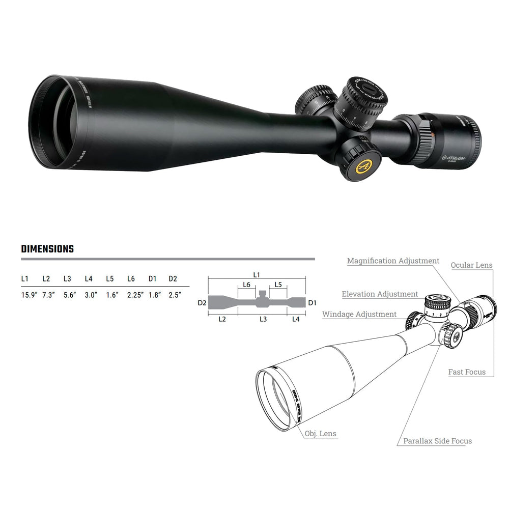 Athlon Optics Heras SPR 30mm main tube construction provides rugged durability under recoil