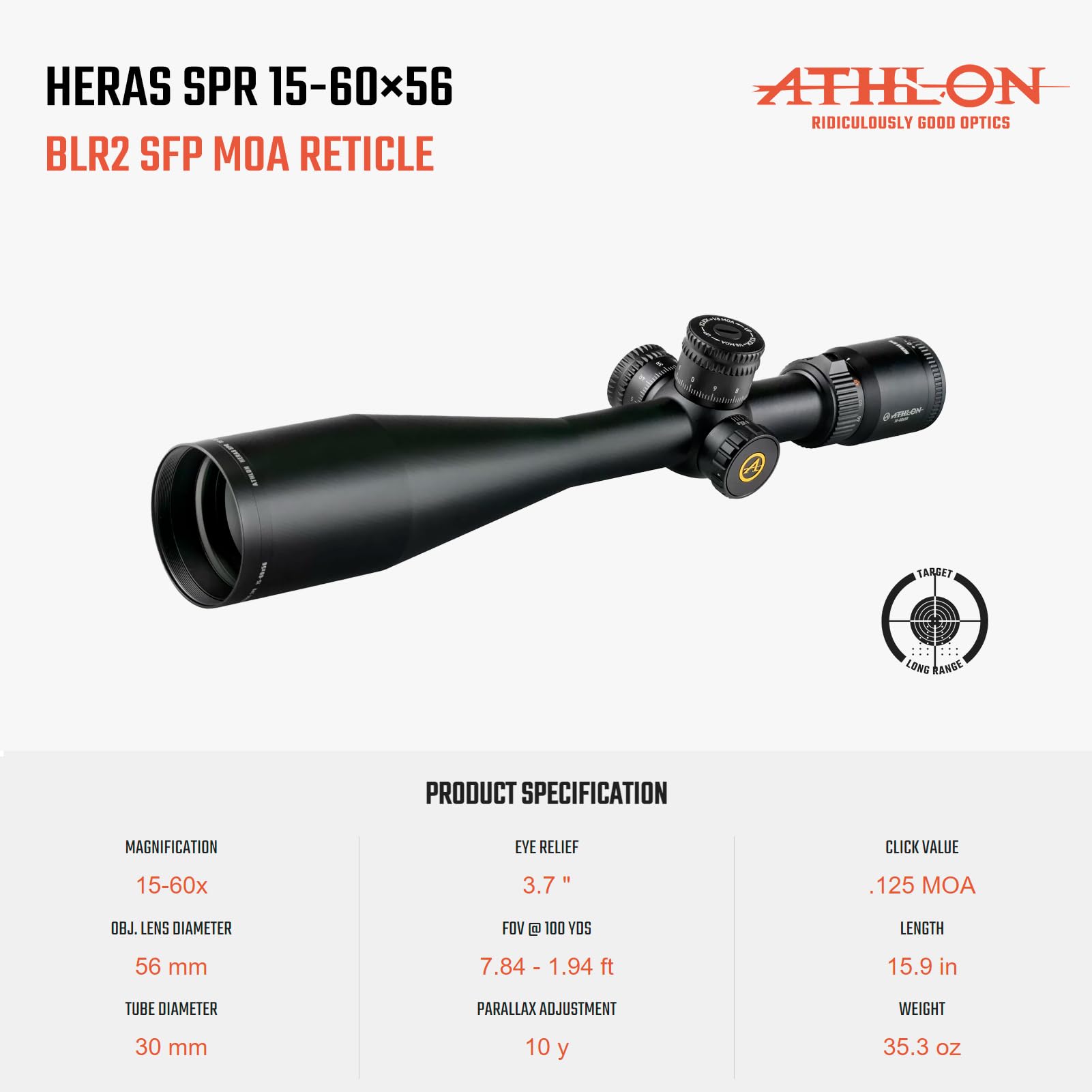 Athlon Optics Heras SPR fog-proof and shock-proof performance in varied weather