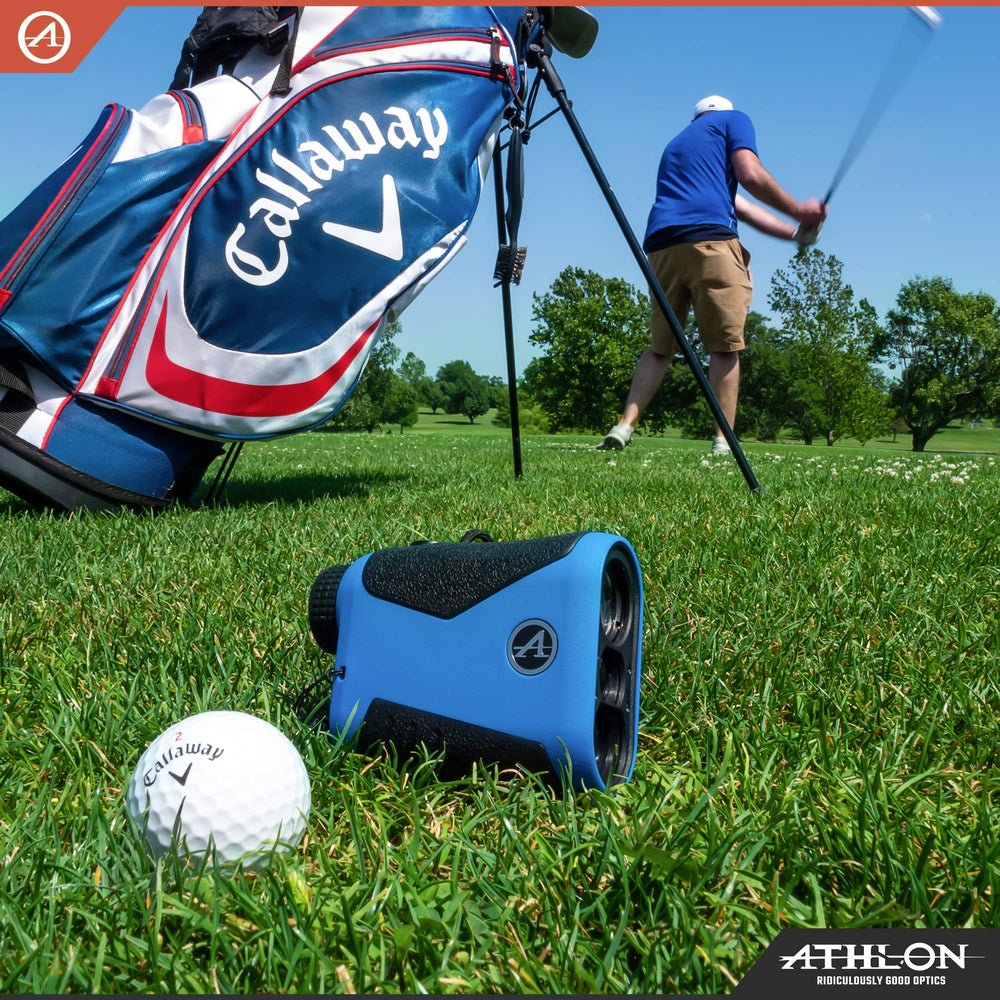Athlon Talos 800Y compact design fits in a small rangefinder pouch.