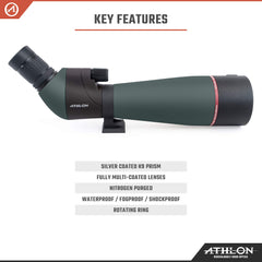 Athlon Talos lens detail highlights fully multi-coated optics for vivid images.