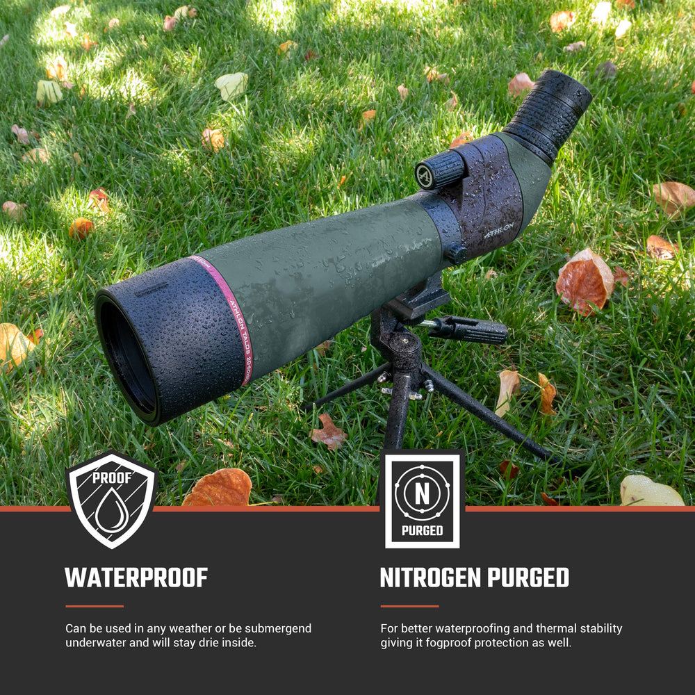 Athlon Talos tripod-mount area shows stable, flexible positioning.