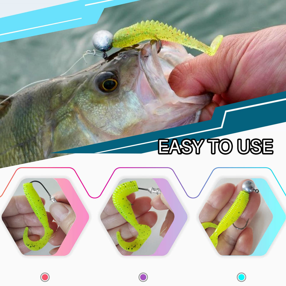 Weighted ball jig head for easy casting