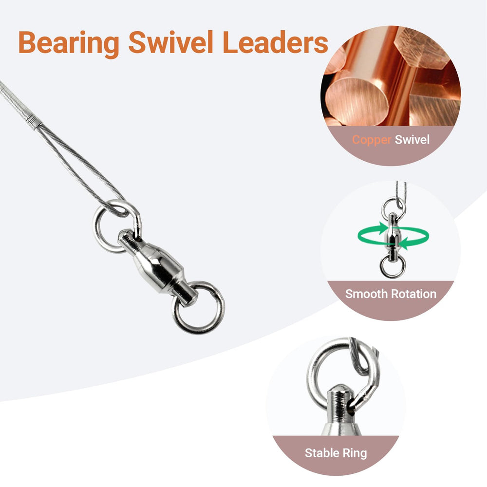 Atibin Rigs wire leader line in 9.8in length for saltwater and freshwater