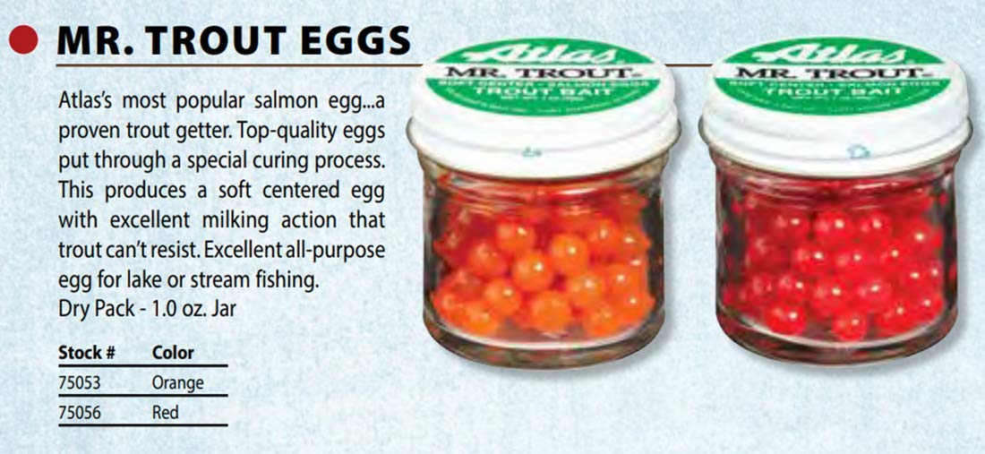 Close-up of Mr. Trout Sugar Eggs showing creamy center and milking action