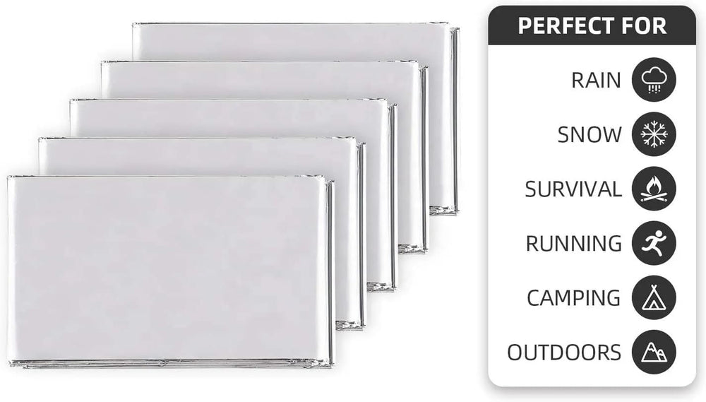 Atlas Adventure Equipment emergency blanket packed in a compact pack for quick access.