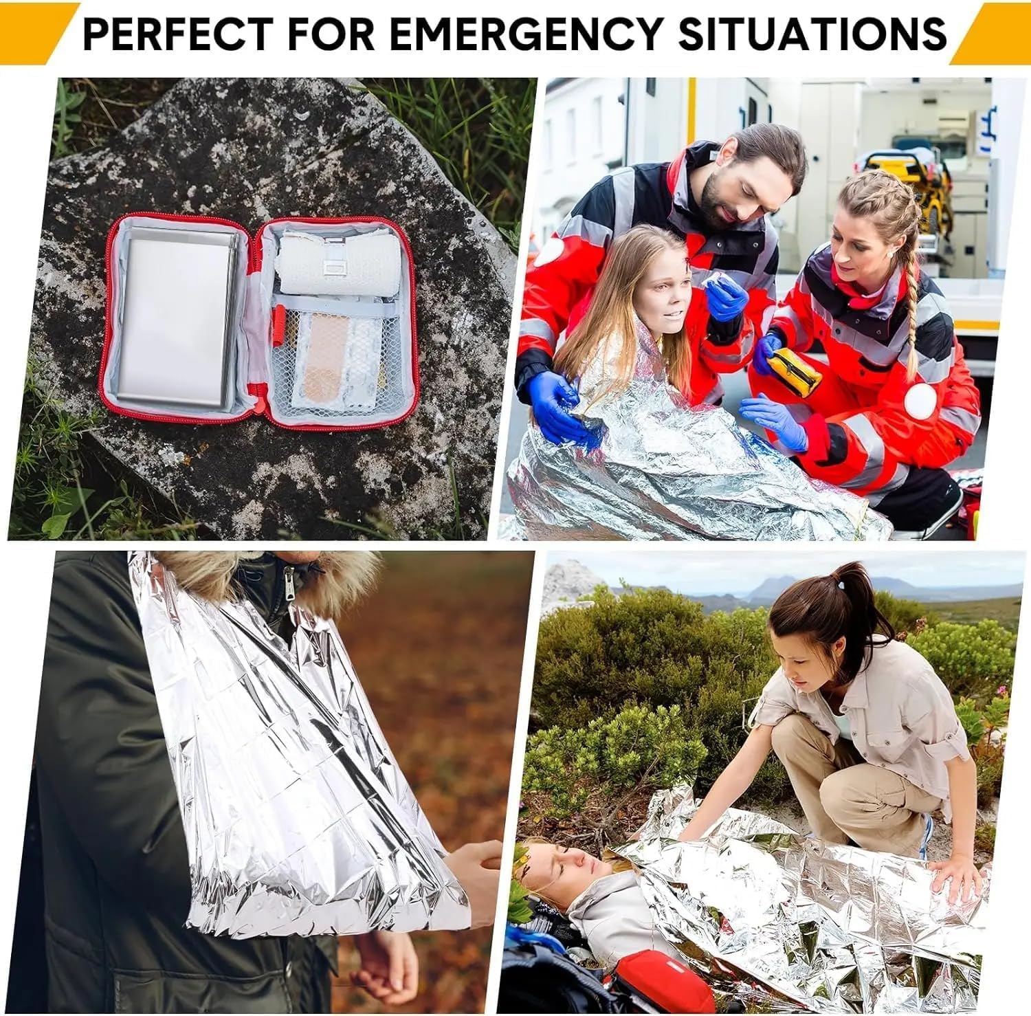 Atlas Adventure Equipment emergency blanket folded compactly to highlight ultralight portability.
