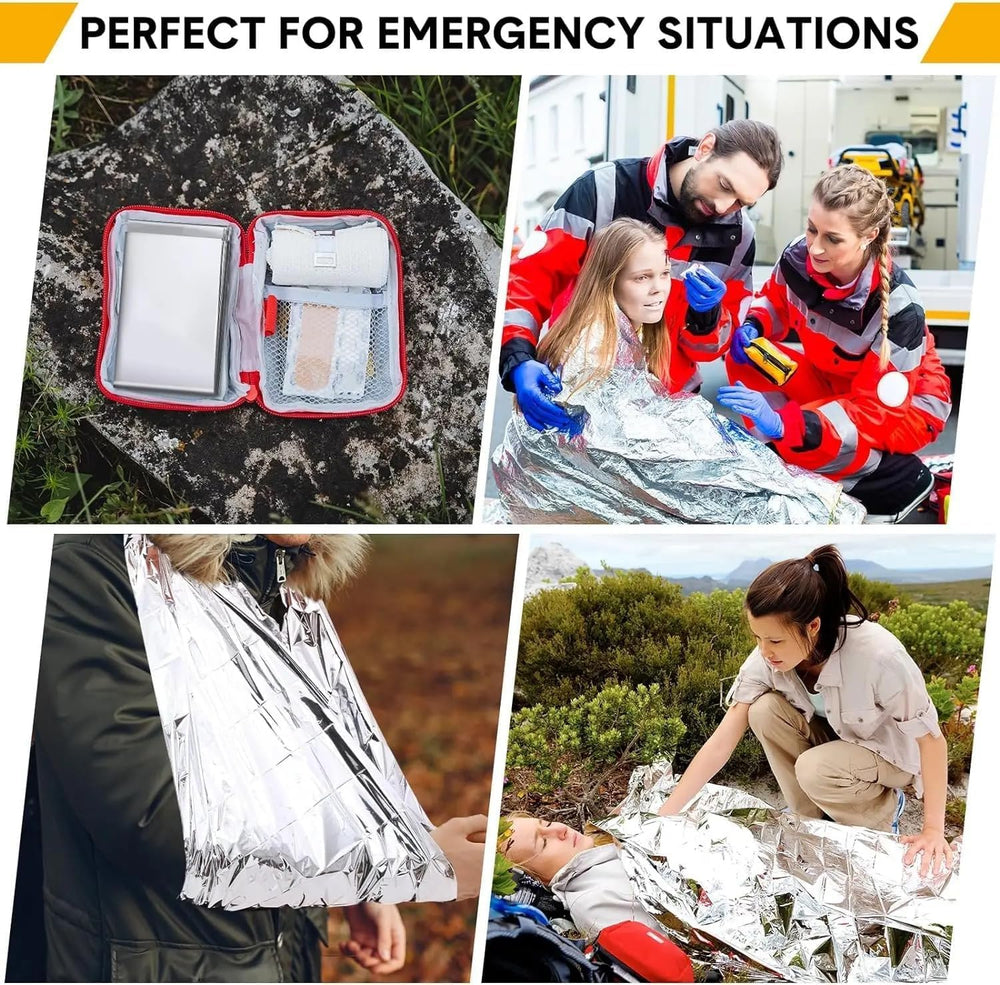 Atlas Adventure Equipment emergency blanket folded compactly to highlight ultralight portability.