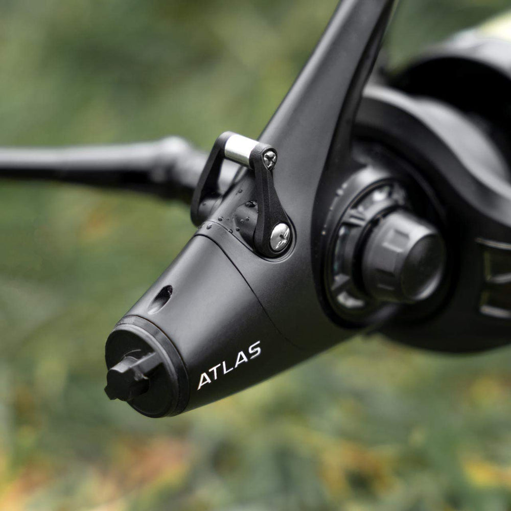 ATLAS Baitrunner Reel 6000 double drag and anti-reverse brake.