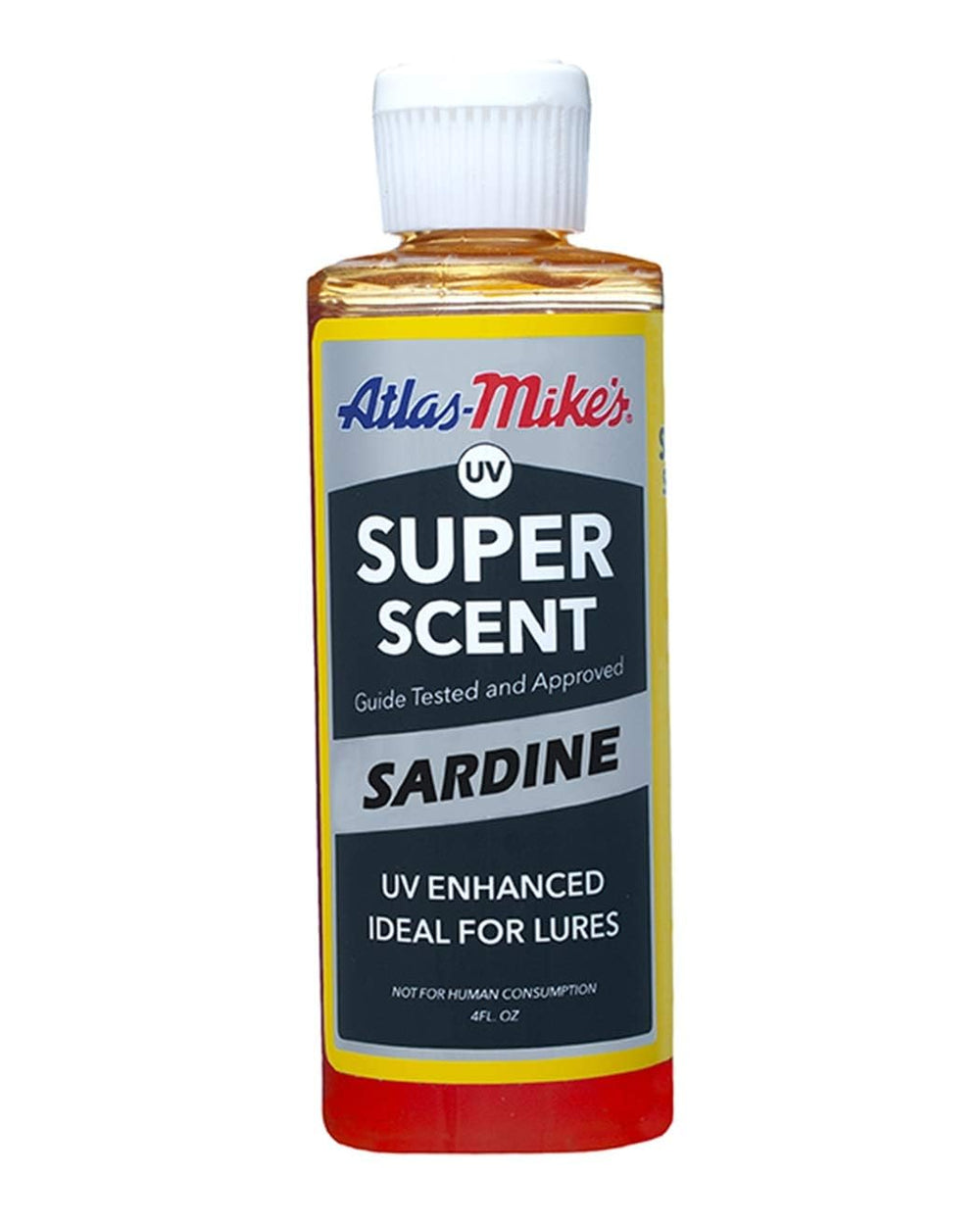Atlas Mike's 6602 UV Super Scents Sardine bottle label
