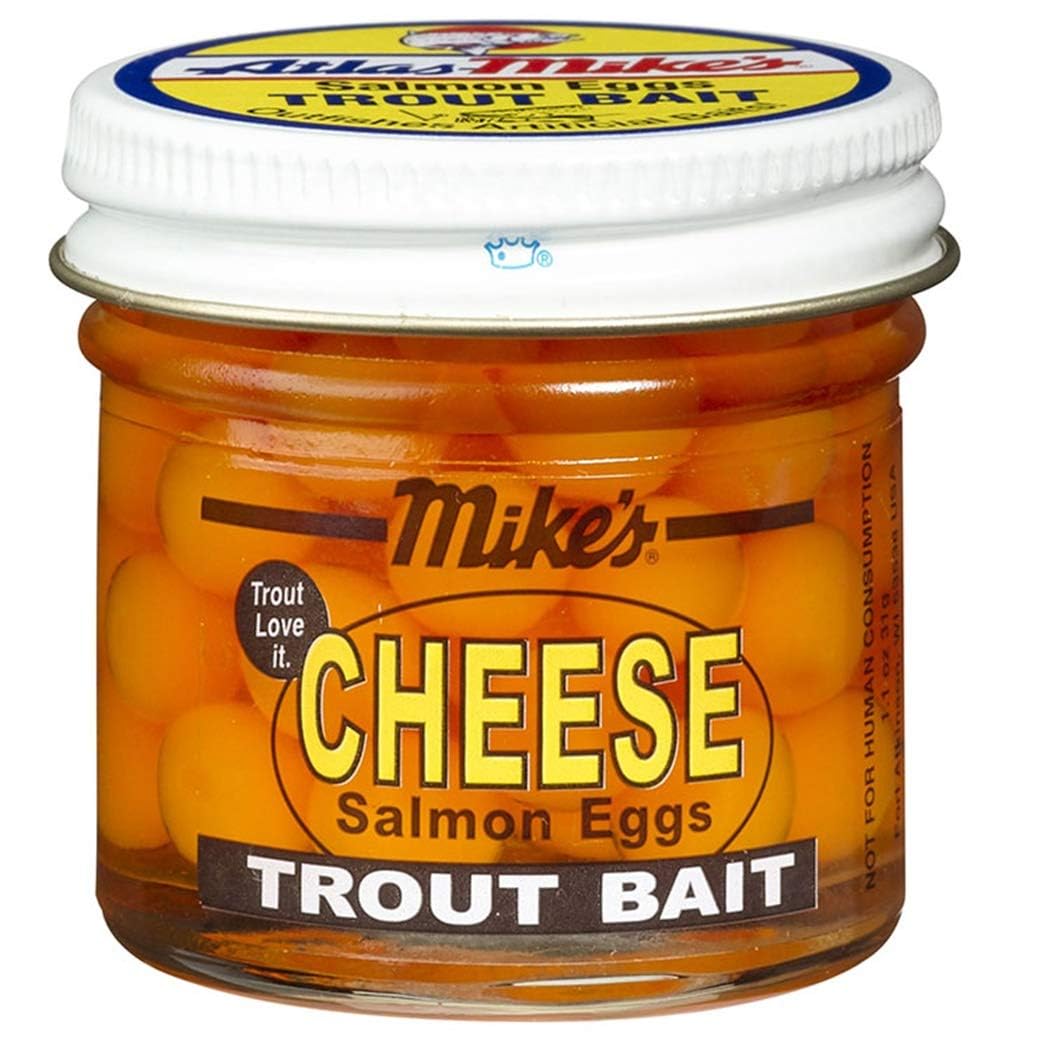 Atlas Mike's Cheese Trout Fishing Bait Eggs, Orange, 1008 – jar image