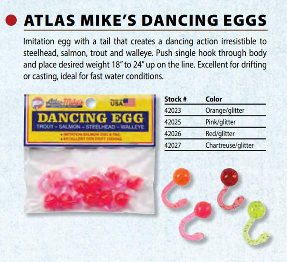 Atlas Mike's Dancing Salmon Bait Eggs pink pack of 10 - image 2