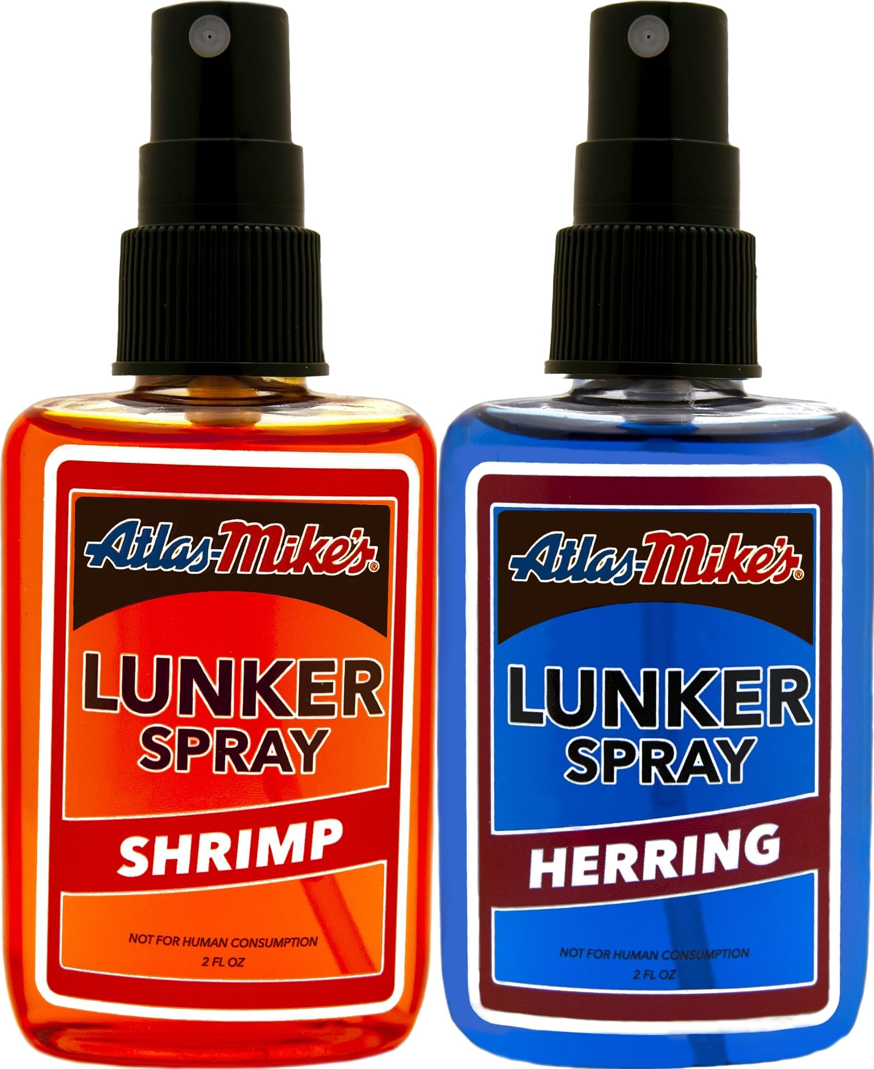 Two-bottle Atlas-Mike's Lunker Spray 2oz 2-pack with Herring and Shrimp scents