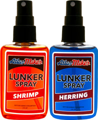 Two-bottle Atlas-Mike's Lunker Spray 2oz 2-pack with Herring and Shrimp scents