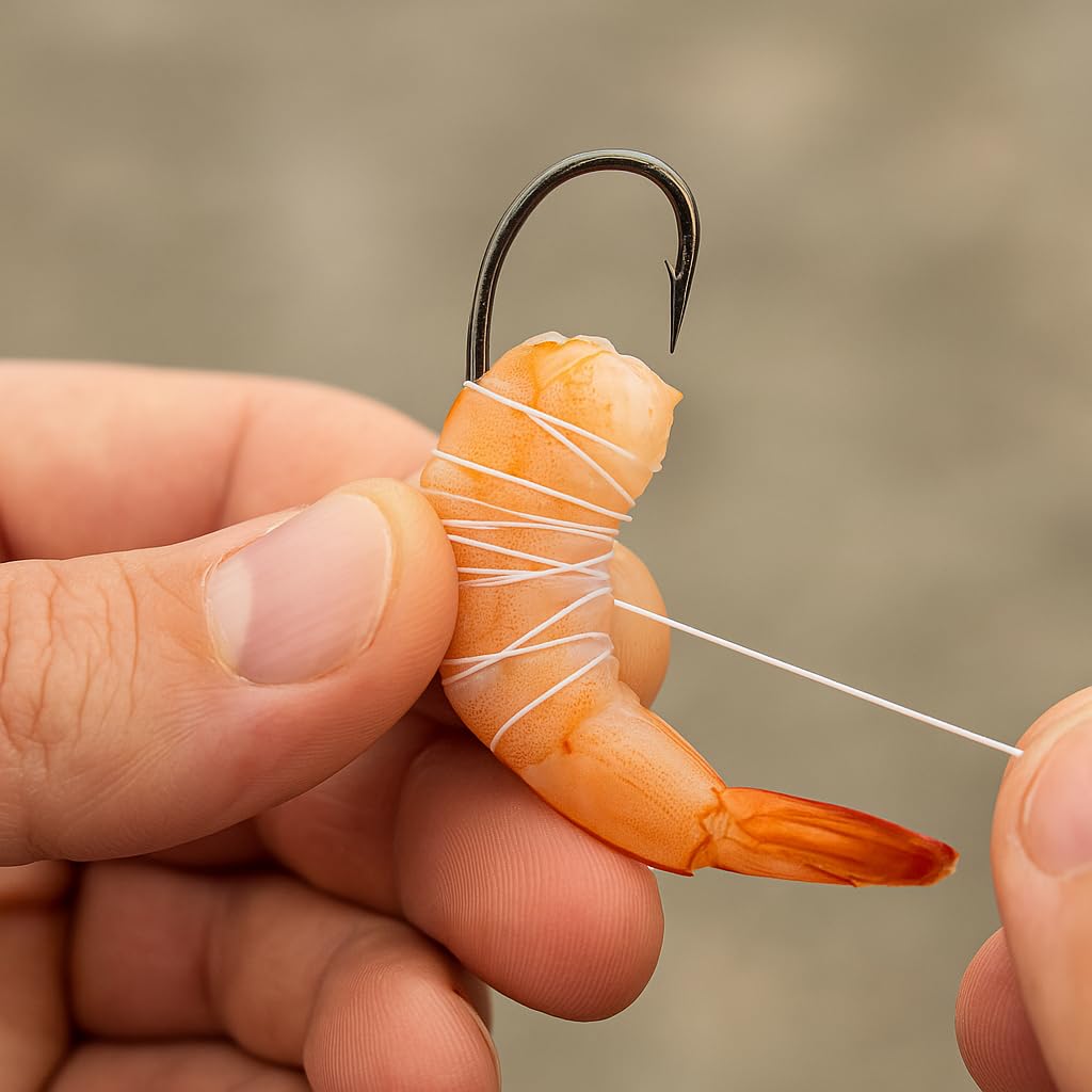 Versatile bait compatibility: shrimp, roe, sardines, prawns