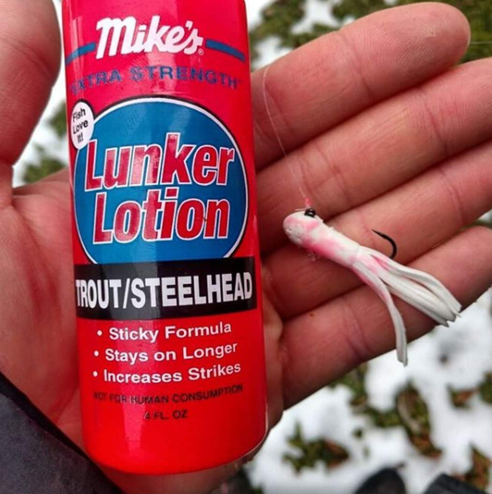Atlas Mike's neon-colors flavor blend enhances lure visibility and scent appeal.