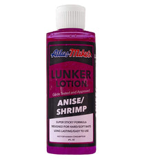 Atlas Mike's Shrimp Lunker Lotion Fish Attractant bottle red 4 oz front view