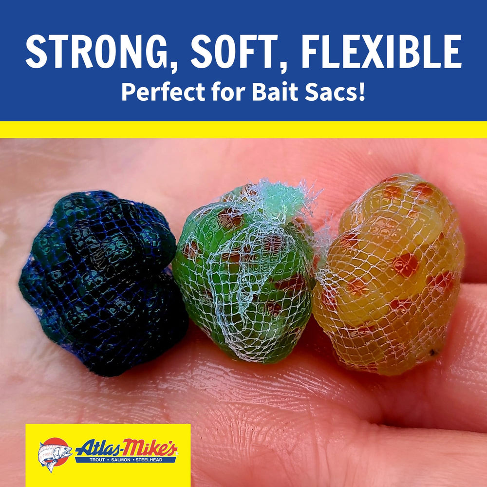 Atlas Mike's Spawn Net bait-sac formation demonstrates easy, American-made bait preparation.