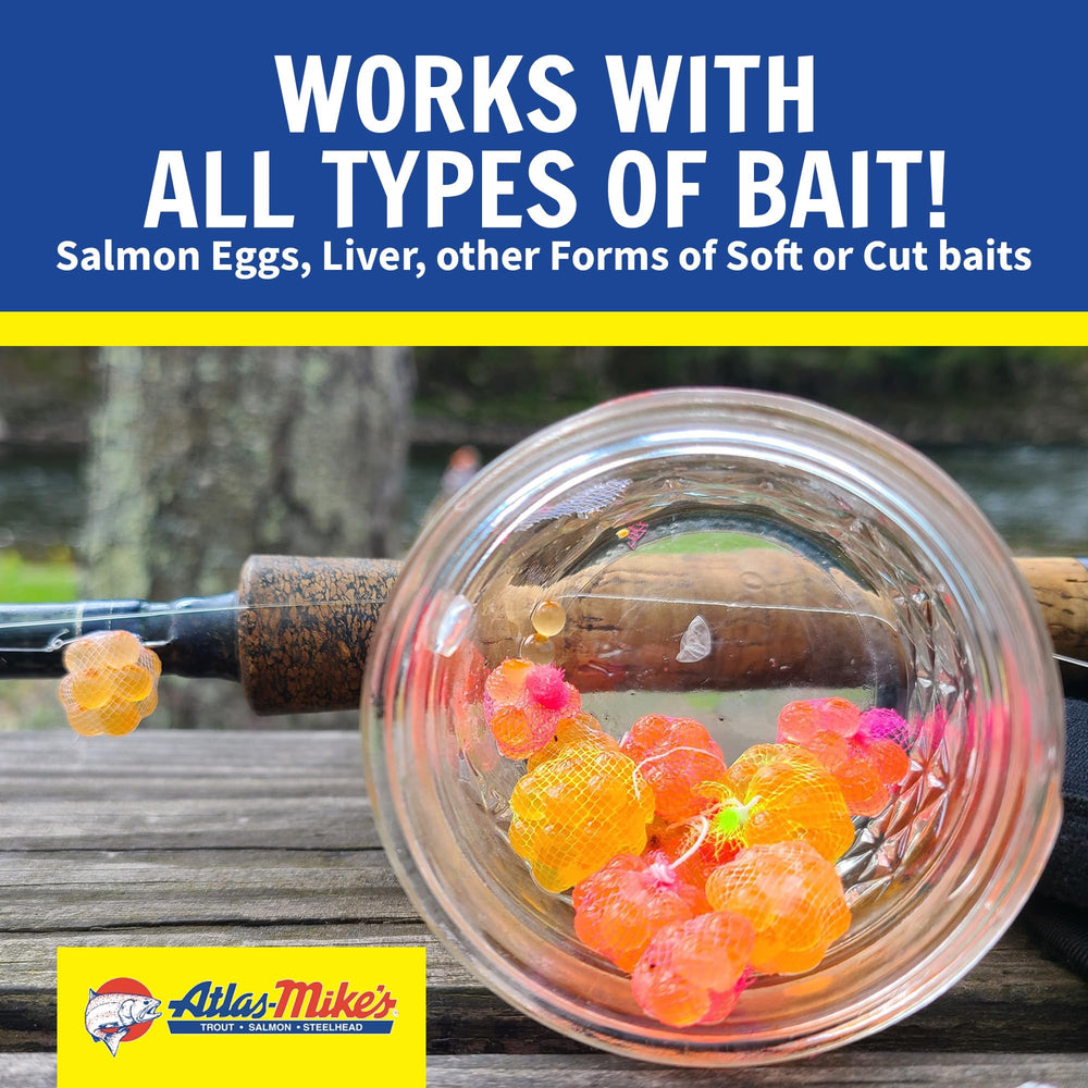 Atlas Mike's Spawn Net easy-to-use design aids quick bait sacs.