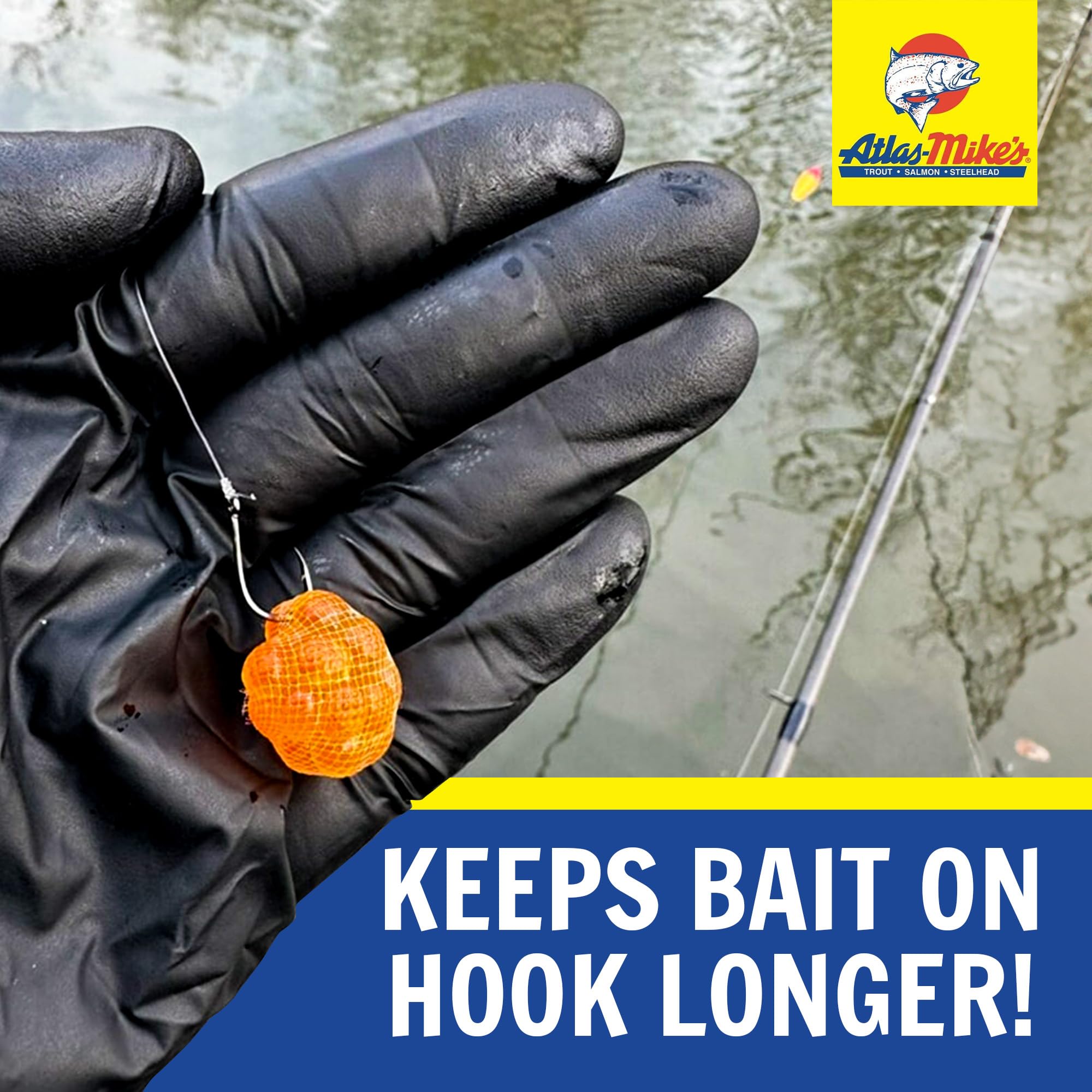 Atlas Mike's Spawn Net USA-made quality highlighted by durable, tear-resistant nylon mesh.