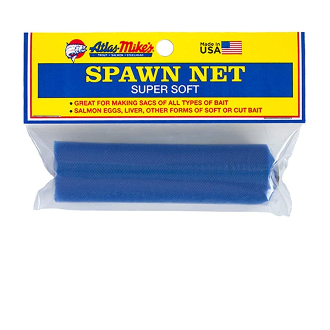 Atlas Mike's Super Soft Spawn Net with blue four-inch squares for secure bait containment on the water.
