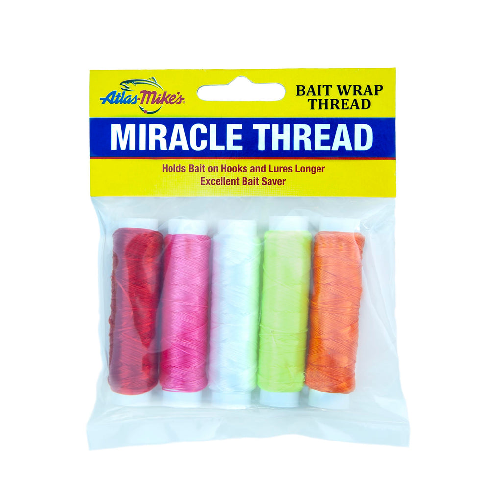 Atlas Miracle Thread for elastic bait sac tying and lure crafting enhances presentation and reliability
