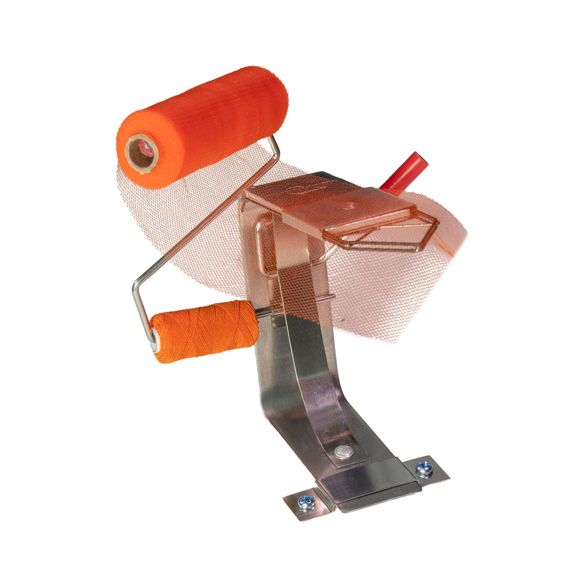 Atlas Spawn Sac Tyer Kit in orange with spawn net for bait sacs (4x4 squares)
