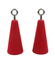 Atomik Hanging Cones red front view for beginner forearm workouts.