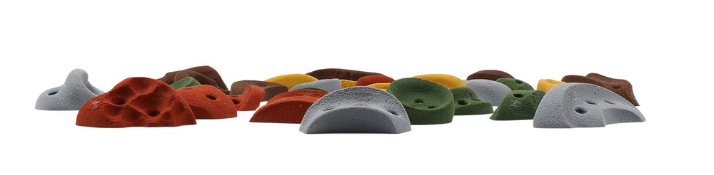 Atomik holds include 95 screws for quick screw-on installation.