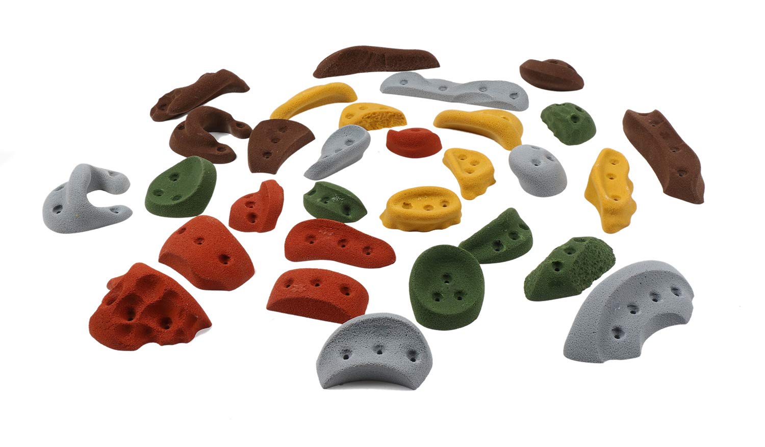 Atomik Rock Climbing Holds texture close-up shows skin-friendly rock-like grip.