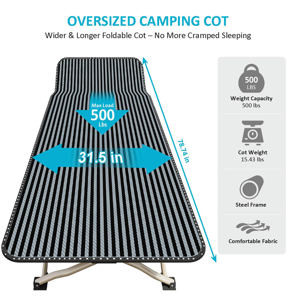 ATORPOK cot ergonomic headrest supports natural spine alignment during sleep.