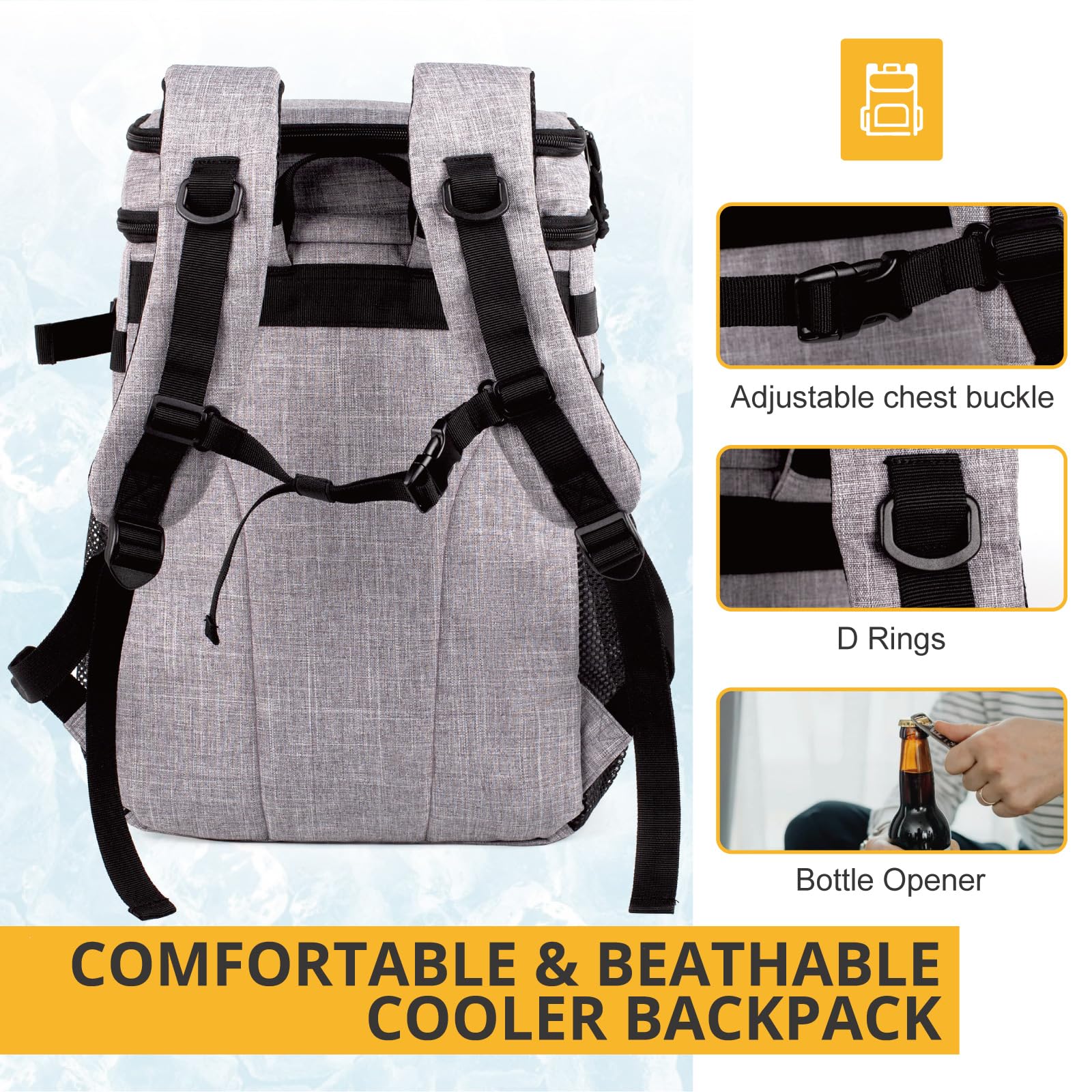 ATRIPACK ergonomic shoulder straps boost comfort during long hikes