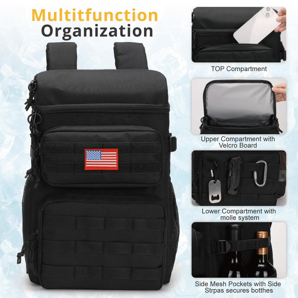 ATRIPACK tactical backpack cooler bottle opener removable for convenient outdoor dining.
