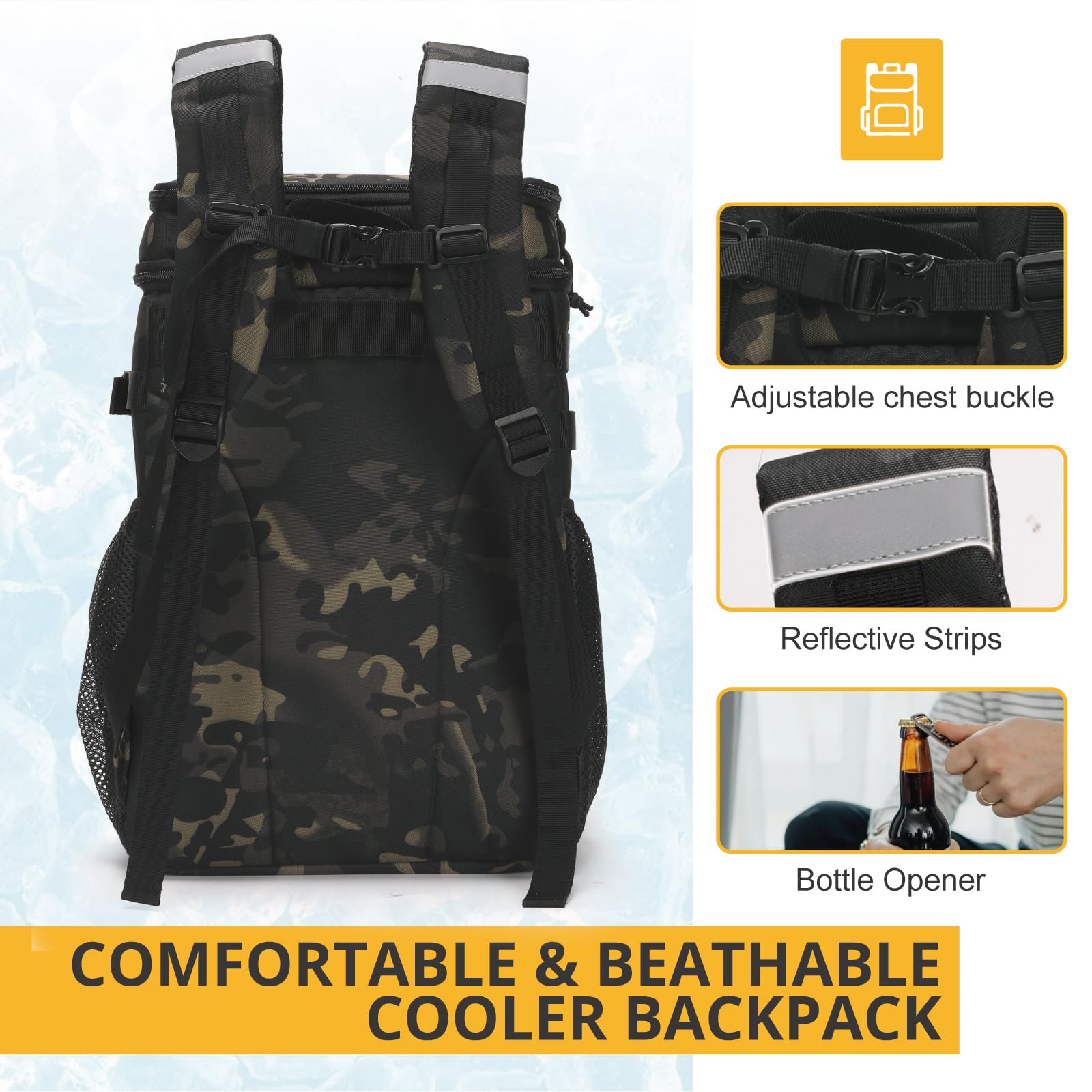 ATRIPACK cooler dimensions 11.4 by 7.1 by 17.7 inches.