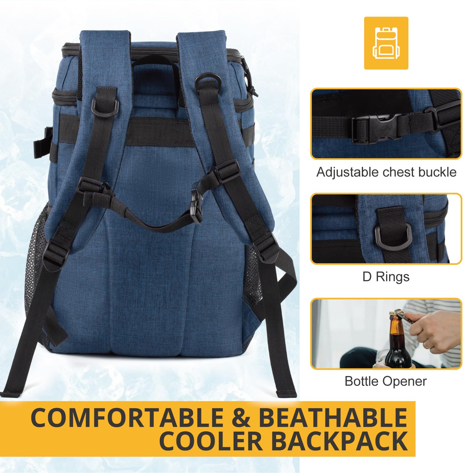 ATRIPACK Tactical Backpack Cooler in use at the beach.