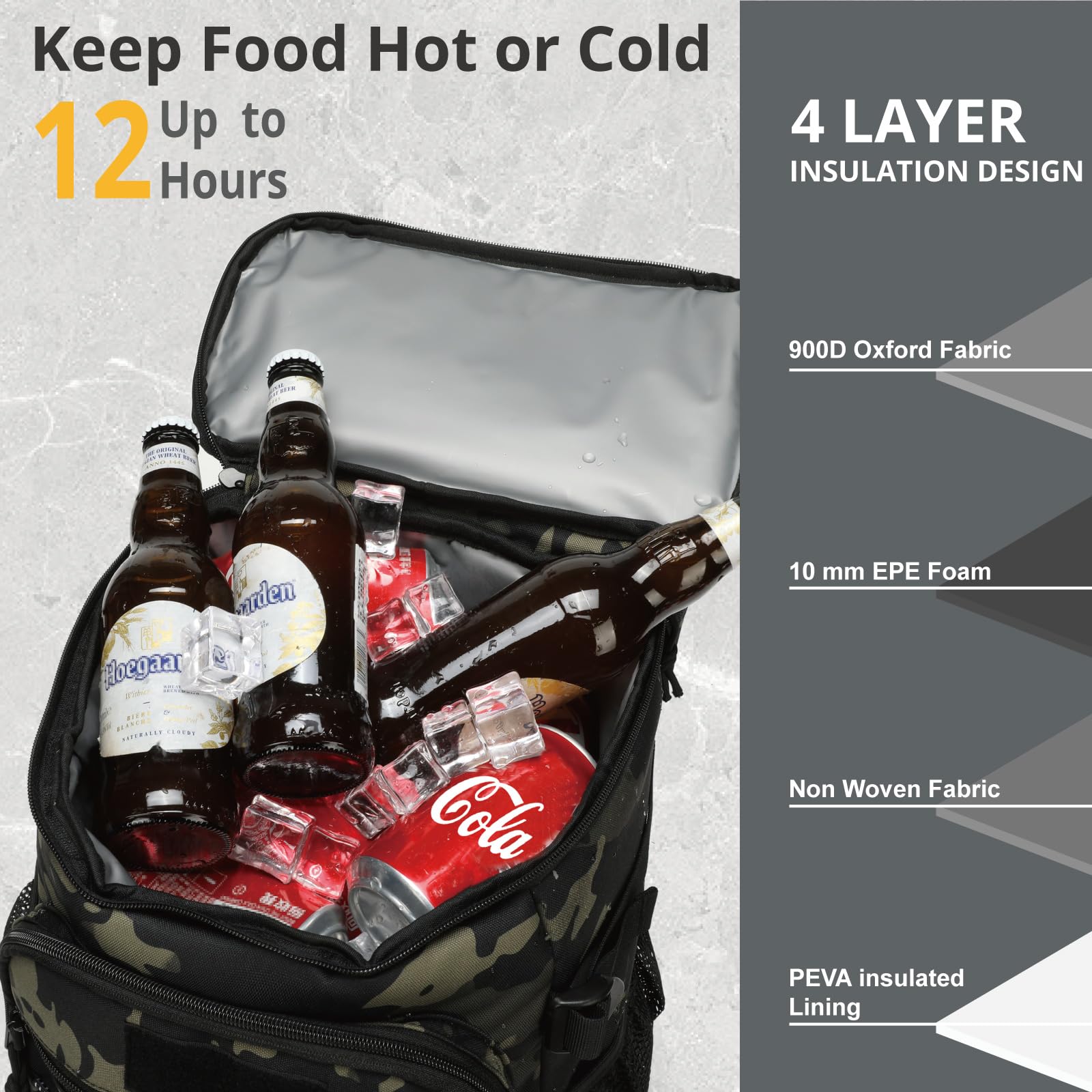 ATRIPACK waterproof fabric exterior protects contents during rain or splashes.