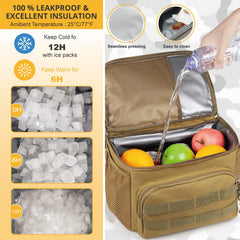 ATRIPACK Tactical Double Deck Cooler Backpack lower insulated compartment for drinks and ice packs