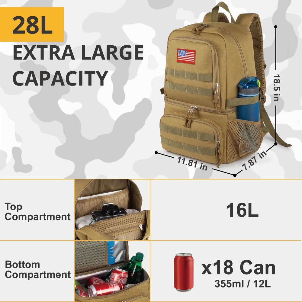 ATRIPACK Tactical Double Deck Cooler Backpack water-resistant fabric for all-weather outdoor use