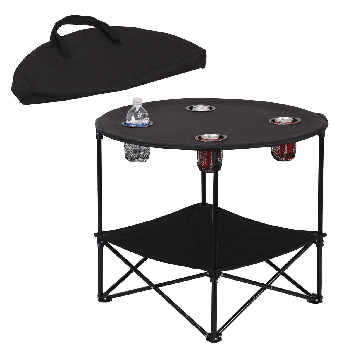 ATSENA camping table open top shows 28x24 surface for outdoor dining.