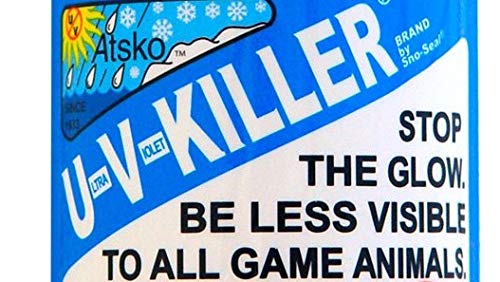 Atsko UV Killer applied to camouflage to reduce ultraviolet glow and improve concealment.