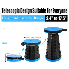 AttoShow blue folded stool compact for easy carry and storage
