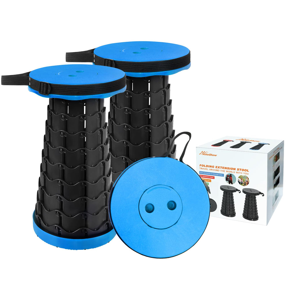 AttoShow collapsible stool open for quick outdoor seating during camping