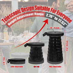 AttoShow upgraded collapsible stool folded compactly for easy storage
