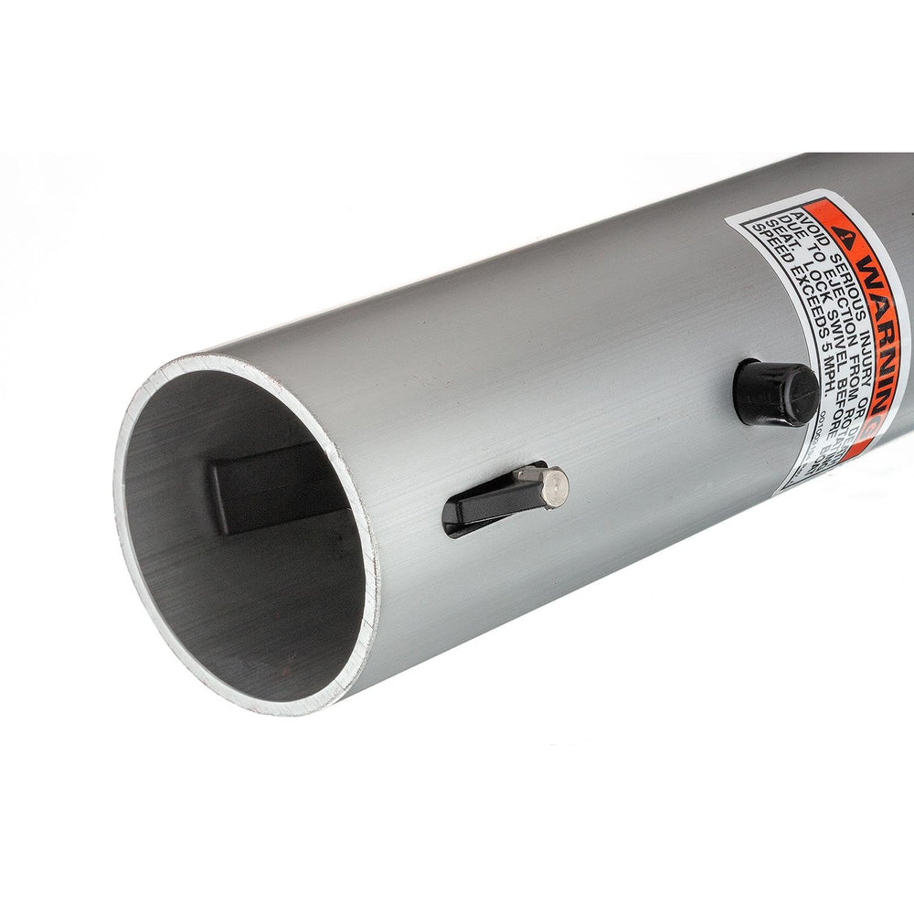 Attwood 12-inch pedestal post mounted in base for extended reach.