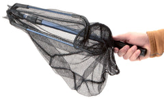 Compact knot-free fishing net stored in small space