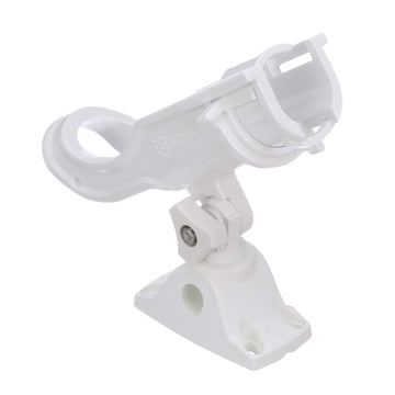Close-up of Attwood 5009W4 rapid-release latch for quick repositioning.
