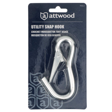 Attwood 7653L3 4-inch hook supports lightweight cargo securely.