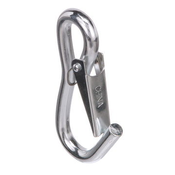 Attwood 7653L3 in-use demonstrates quick attachment with spring-loaded closure on gear.