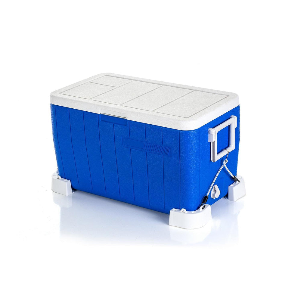 Attwood mounting kit keeps the cooler in place even on rough water.