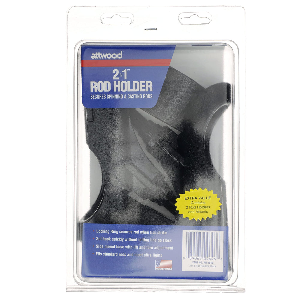 Attwood RH-4646 compatibility with standard and ultra-light rods for versatile setups.