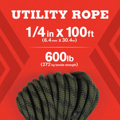 Atwood Rope MFG UV-resistant camouflage rope, 100ft, weather-ready for outdoor use.